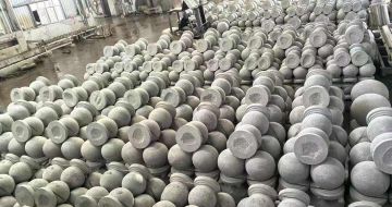 广安芝麻白圆球 石球 挡车球