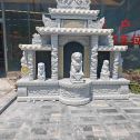 广安芝麻白中国黑石材套墓 花岗岩墓碑