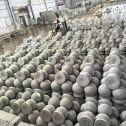 广安芝麻白圆球 石球 挡车球