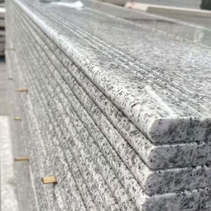 广安芝麻白楼梯踏步 花岗岩楼梯板材