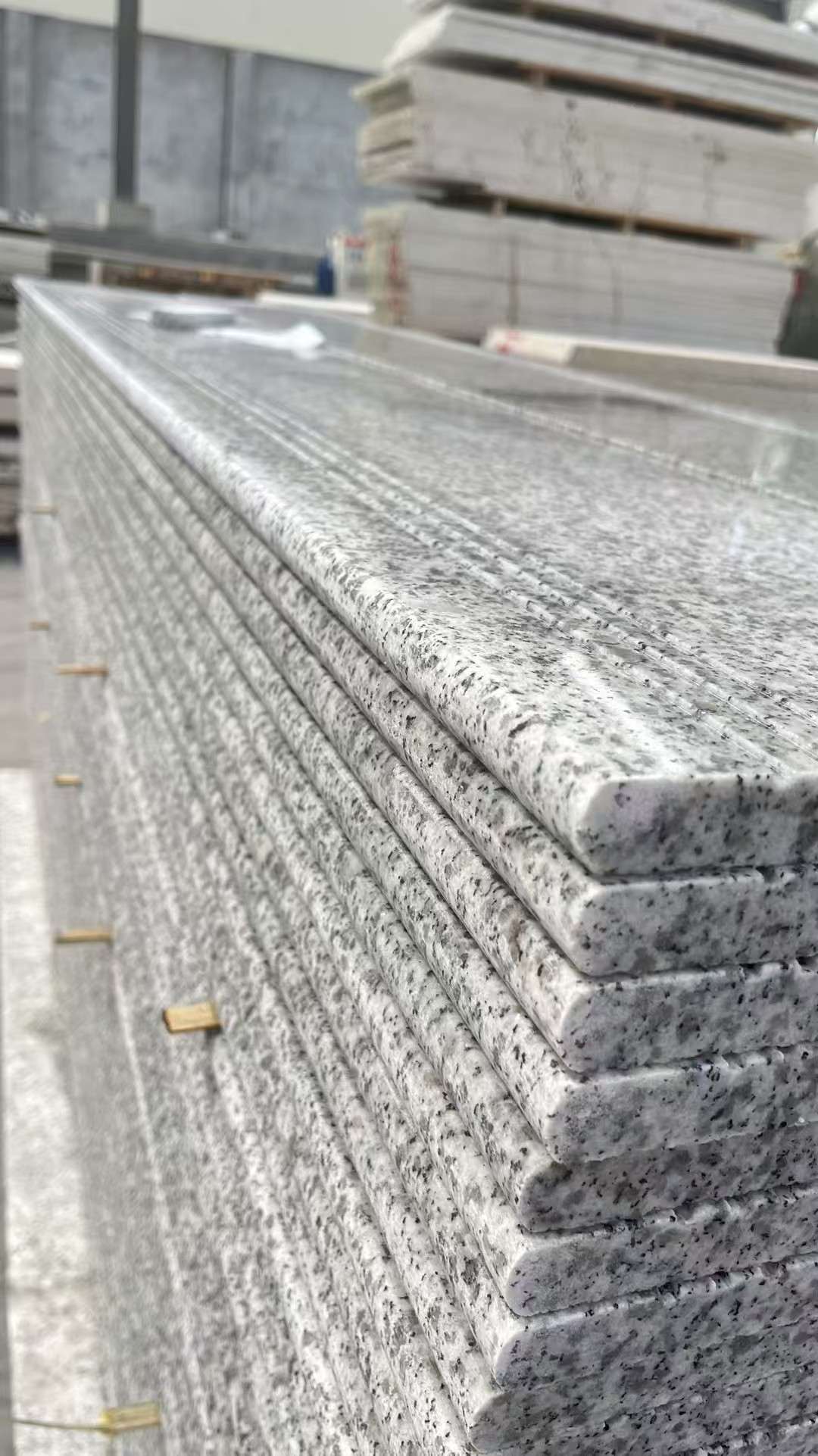 广安芝麻白楼梯踏步 花岗岩楼梯板材