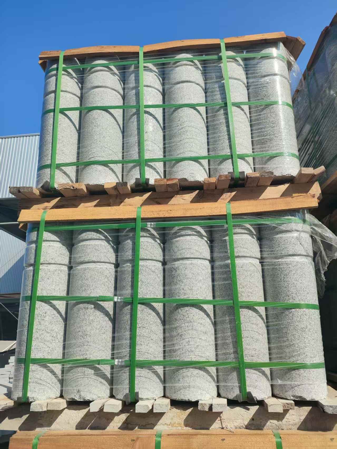 广安挡车柱芝麻白 挡车石